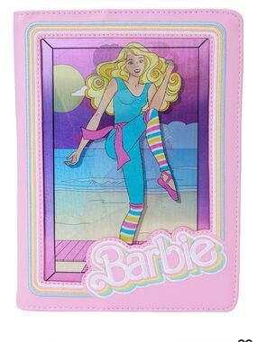 Loungefly Barbie 65th Anniversary Barbie Box Journal Lenticular with 3 images